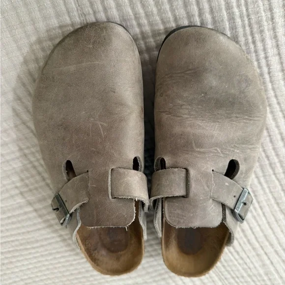 Birkenstock Bostons, Gray/Taupe - Picture 5 of 6